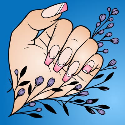 nails with french tip