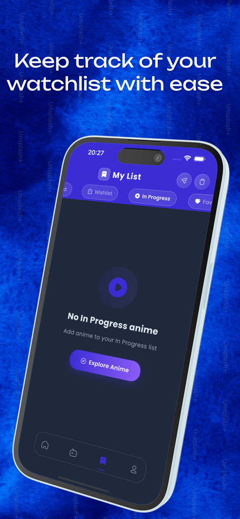 Homura Animes app interface for managing and tracking anime watchlists