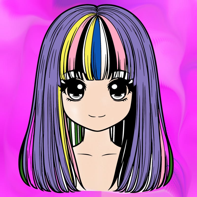 straight hair with bangs realistic