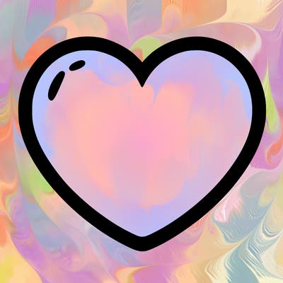 a blank heart