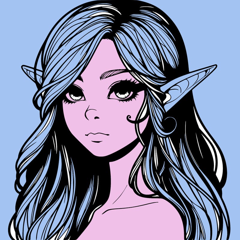 elf girl realistic dark fantasy