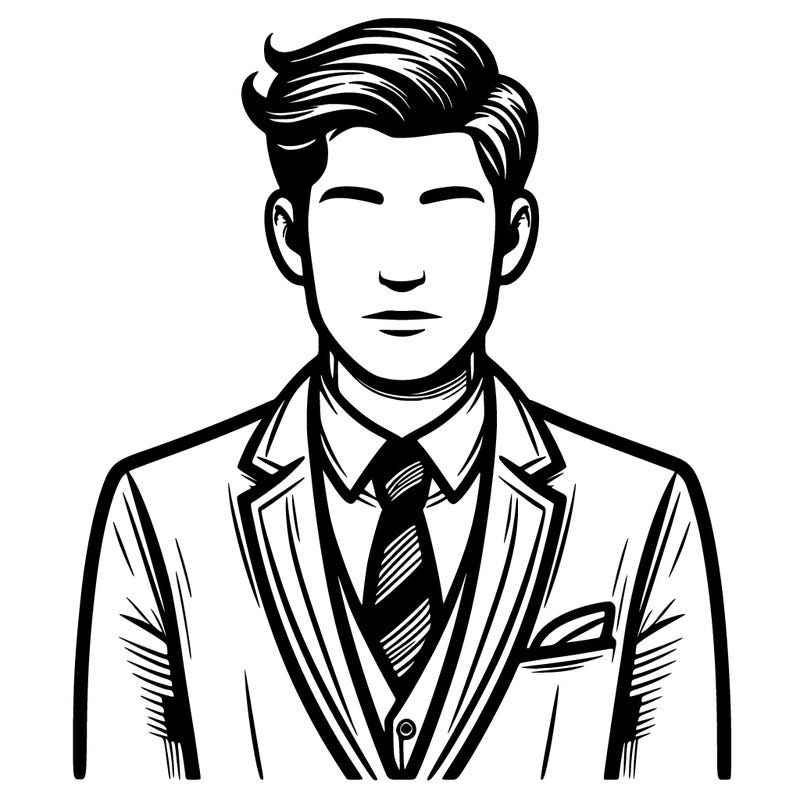 man wearing a suit and tie