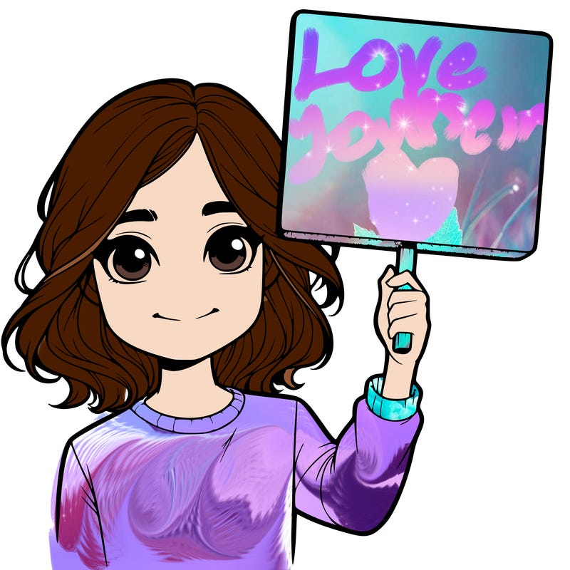 realistic girl holding up a sign