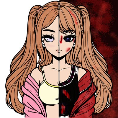 realistic girl split