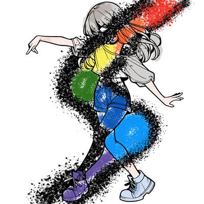 realistic girl danceing