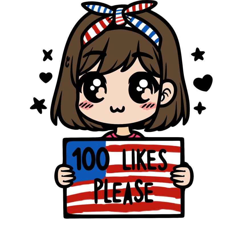 girl holding sign saying 100 likes please