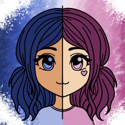 split girl just the face