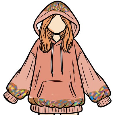 girl in oversized hoodie
