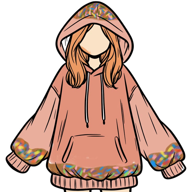 girl in oversized hoodie