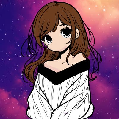 shy pretty girl wearing a sweater that is falling off one shoulder portrait