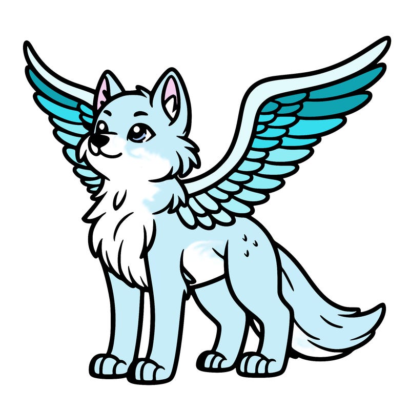 wolf with wings