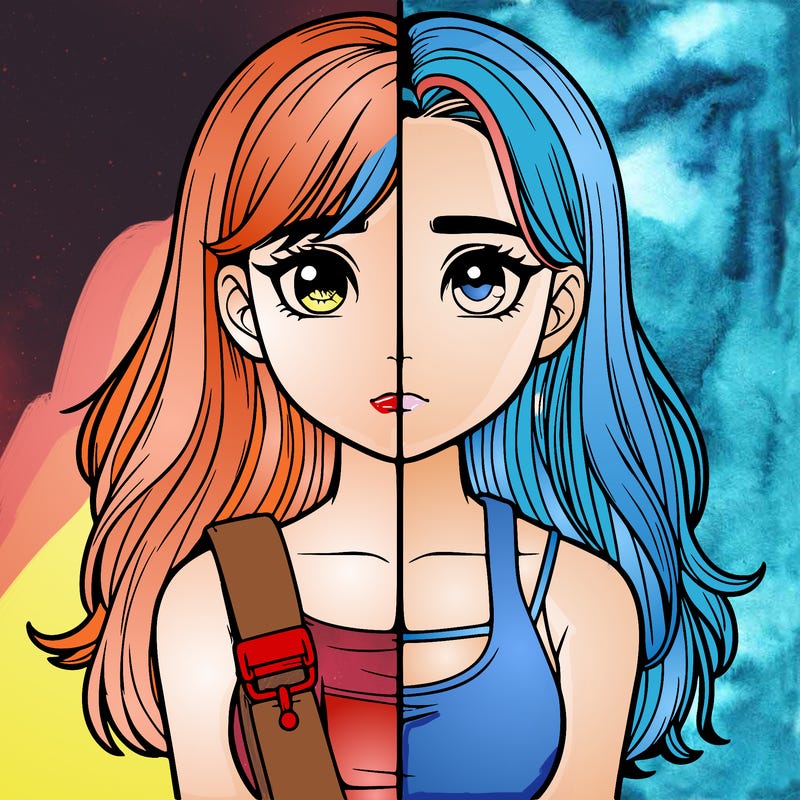 realistic girl split