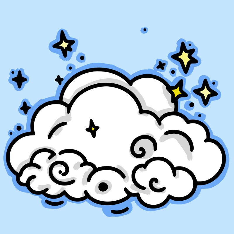 pink starry cloud sky