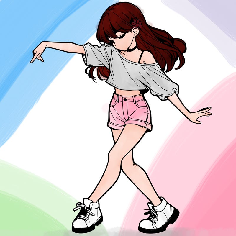 realistic girl danceing
