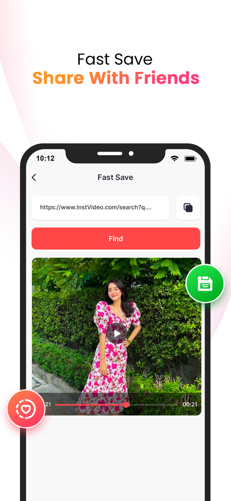 Fast Save - Instant DP - ソーシャルメディアコンテンツやプロフィール写真をダウンロードするためのモバイルアプリケーションインターフェイス