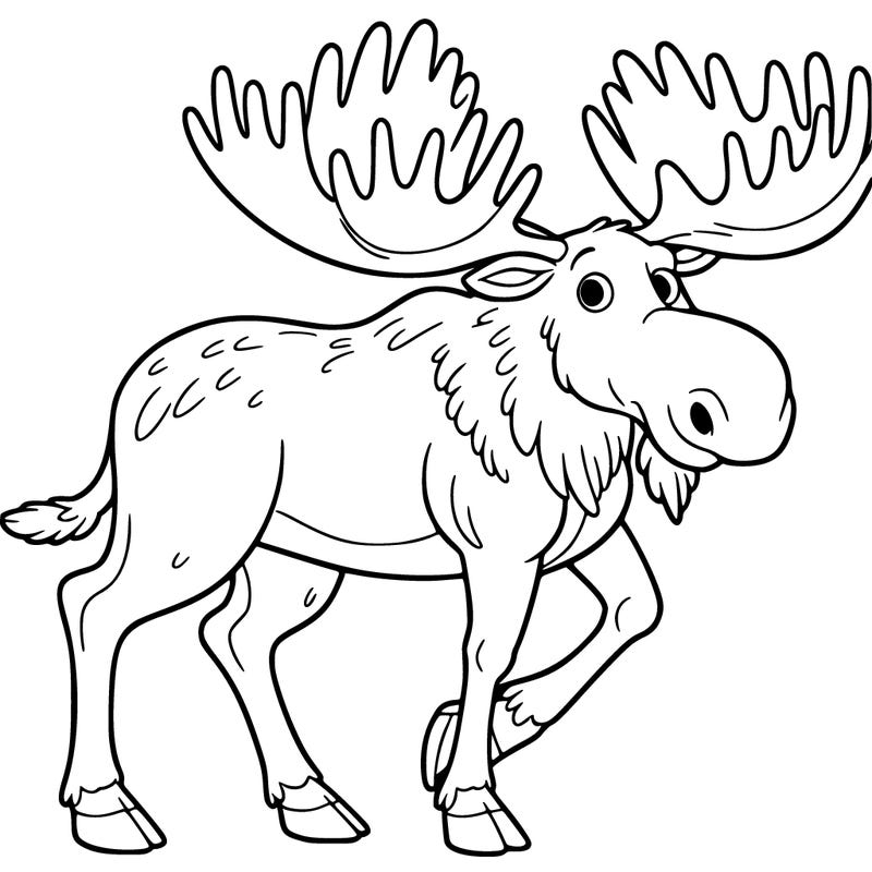 a moose to color
