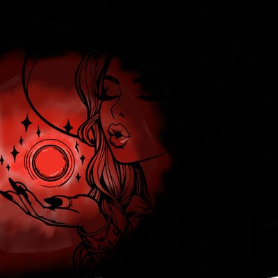 realistic elf casting a spell with lips