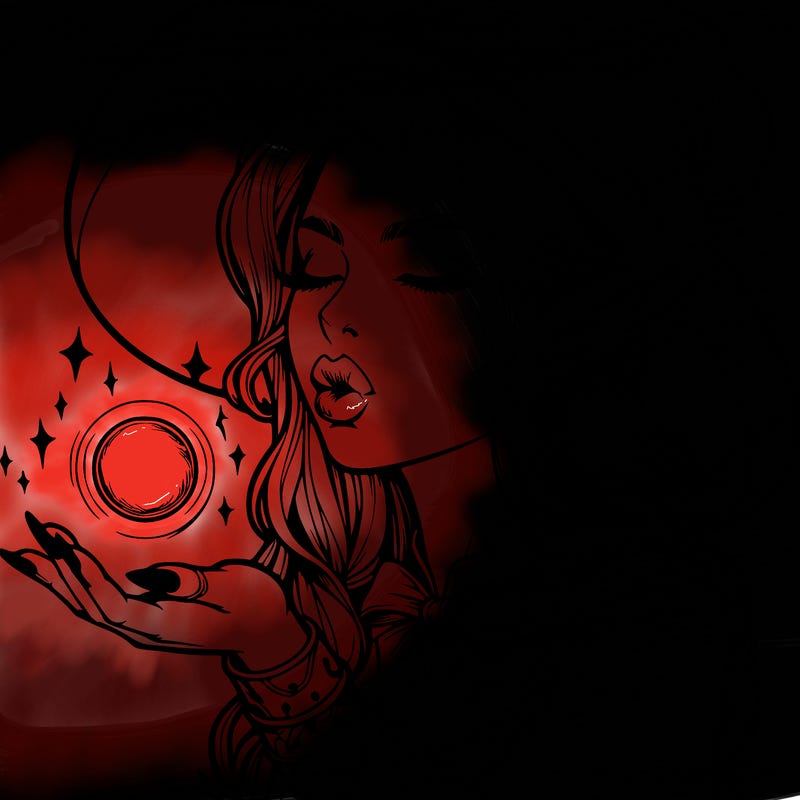 realistic elf casting a spell with lips