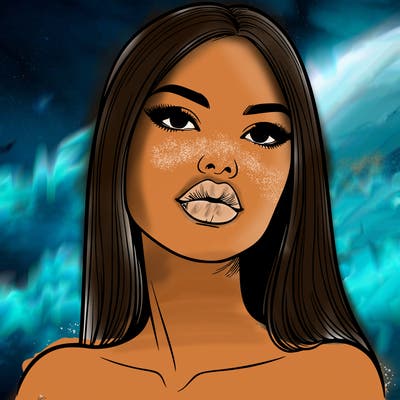 realistic woman with full lips