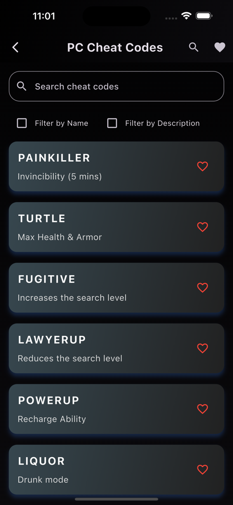 ALL Cheat Codes for GTA V (5) - Eine Liste von GTA 5 PC-Cheat-Codes mit Such- und Filteroptionen