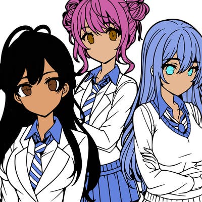 anime girls teenagers