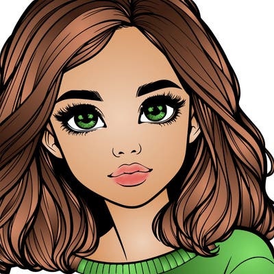 realistic girl whith cute eyes