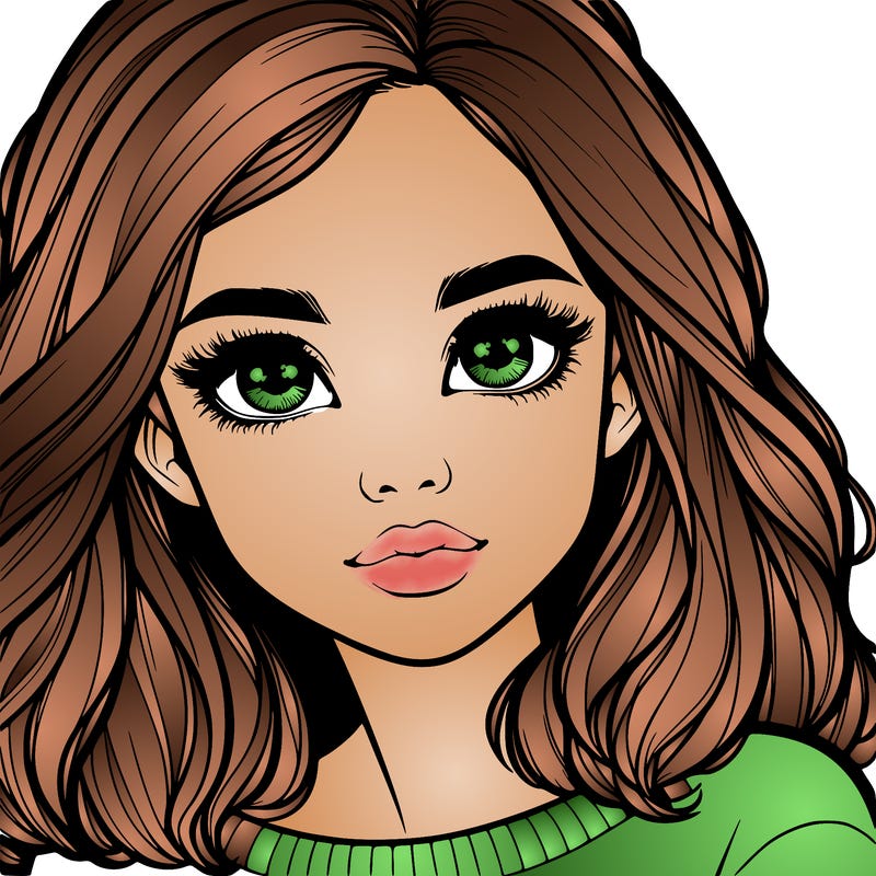 realistic girl whith cute eyes