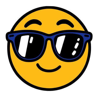 emoji with sunglasses