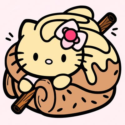cinnamon roll hello kitty