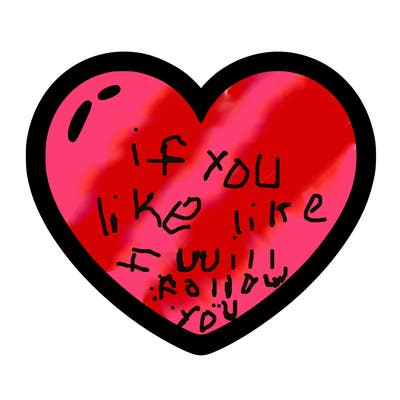 a blank heart