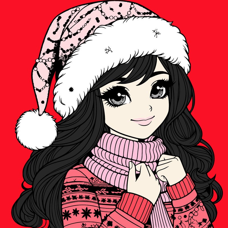 realistic christmas girl
