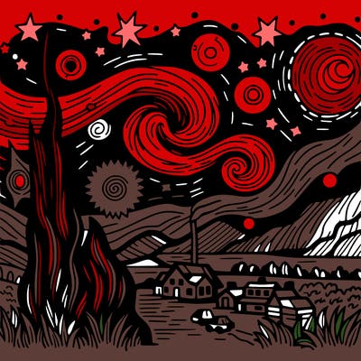 starry night van gogh realistic