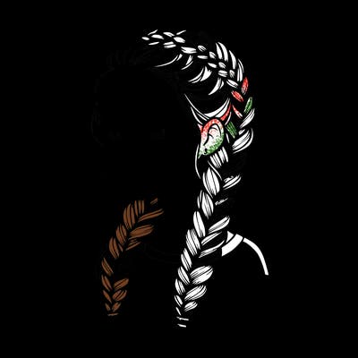 realistic girl with braids