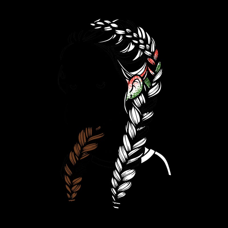 realistic girl with braids