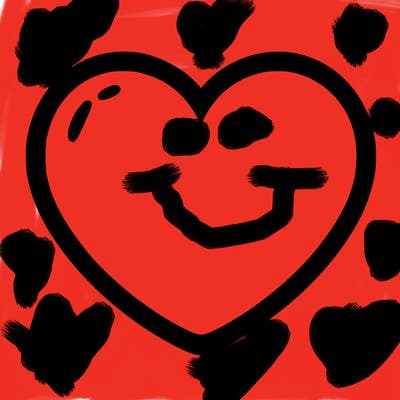 a blank heart