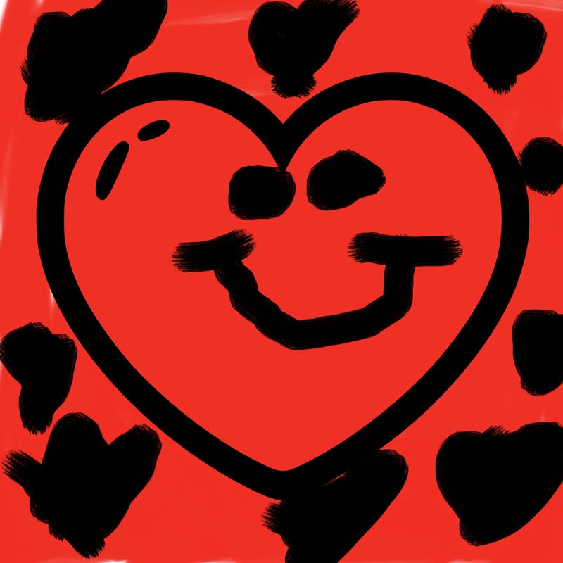 a blank heart