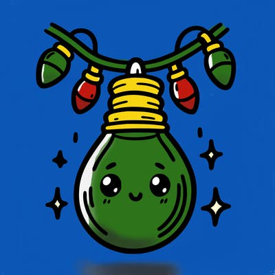 small bulb of a garland