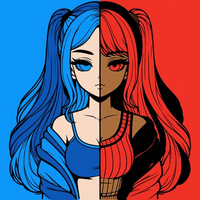 realistic girl split