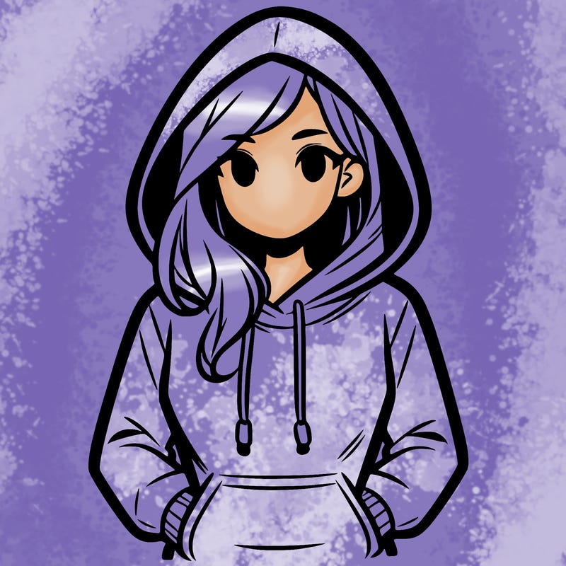 a woman wearing a hoodie