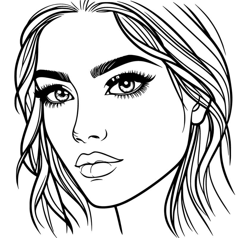 realistic woman’s face