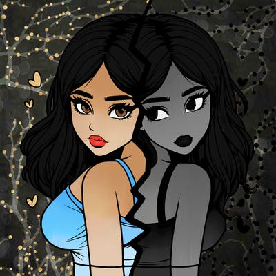 realistic girl split