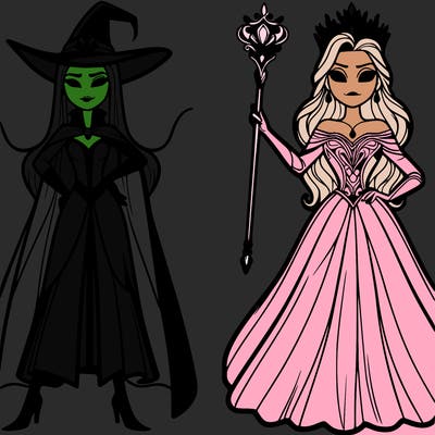 elphaba and glinda