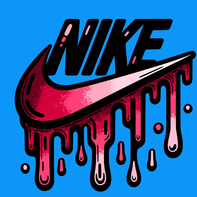 dripping nike logo