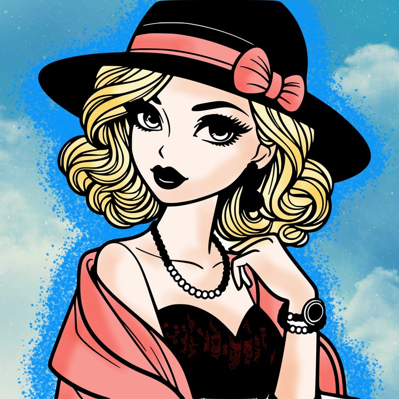 stylish evening girl