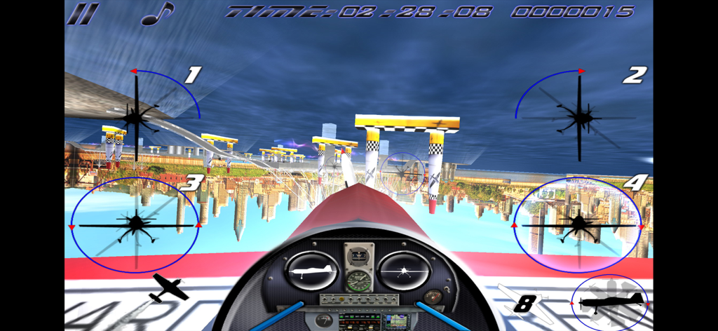 AirRace SkyBox - First-person cockpit view of a Sukhoi 26 plane during an air race maneuver