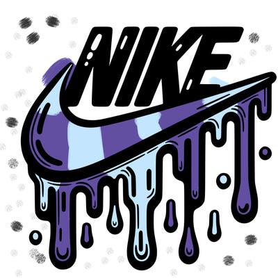 dripping nike logo