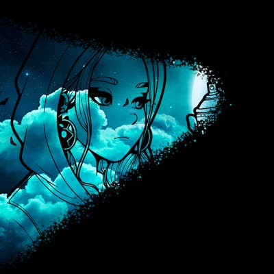 a realistic girl, spray painting