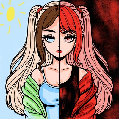 realistic girl split