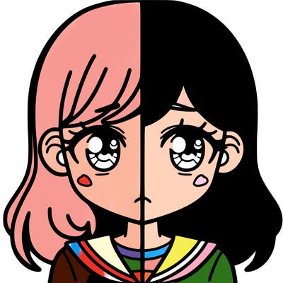 a split of a girl