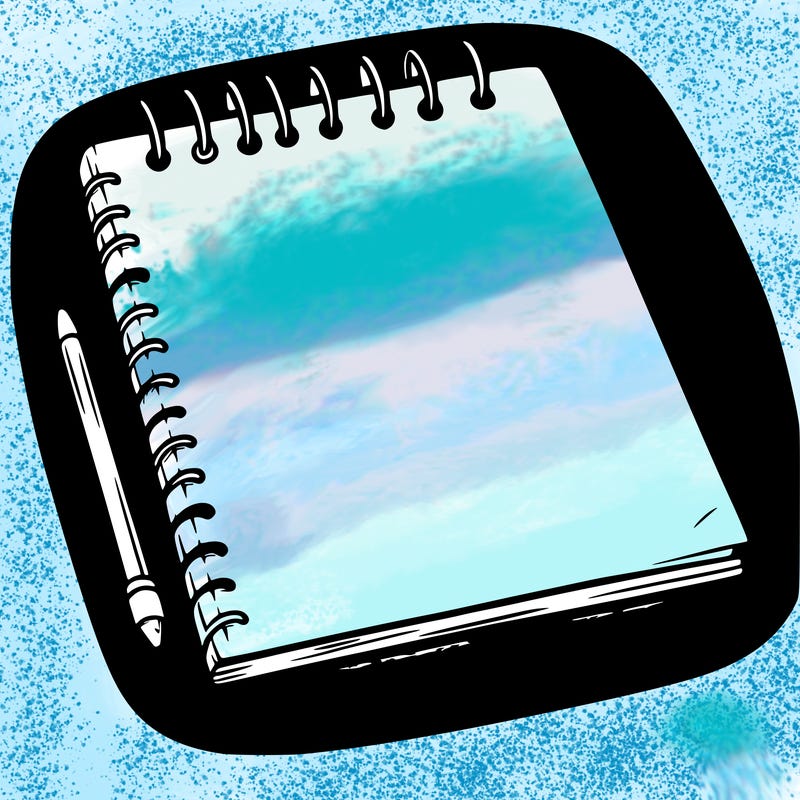 a blank sketch pad